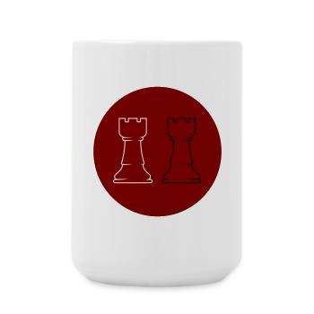 Chess 2 Rooks - Large Mug 440 ml - white - Front