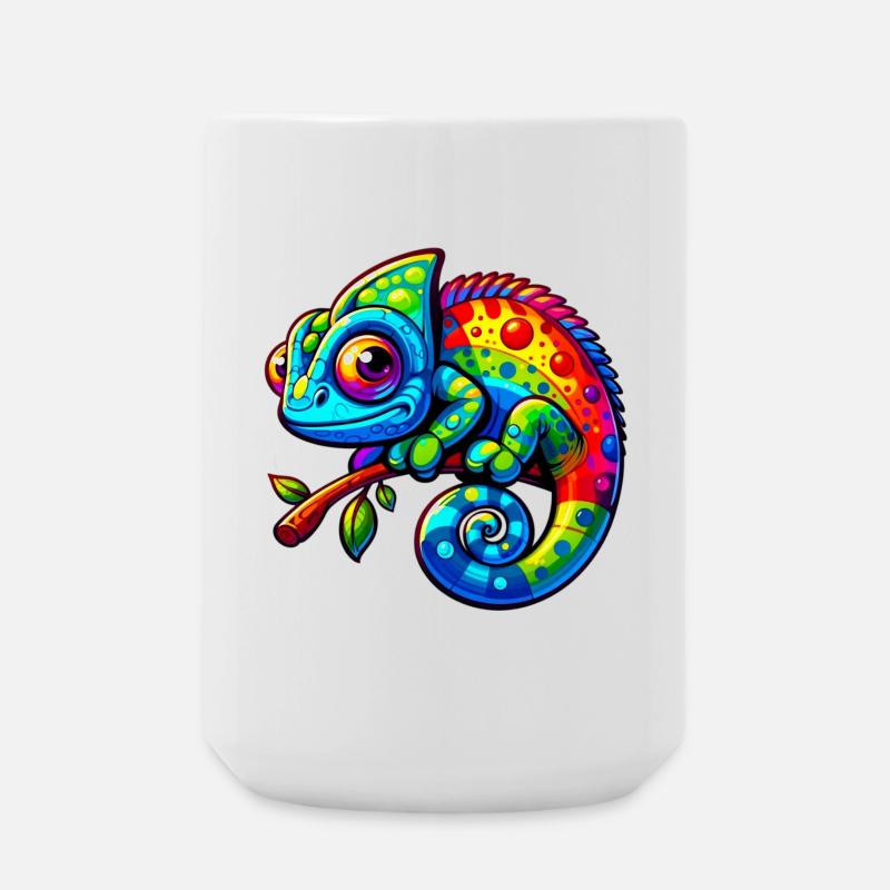 Chamäleon - Große Tasse 440 ml - Weiß