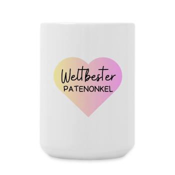 Weltbester Patenonkel! Personalisierbar - Große Tasse 440 ml - Weiß - Vorne