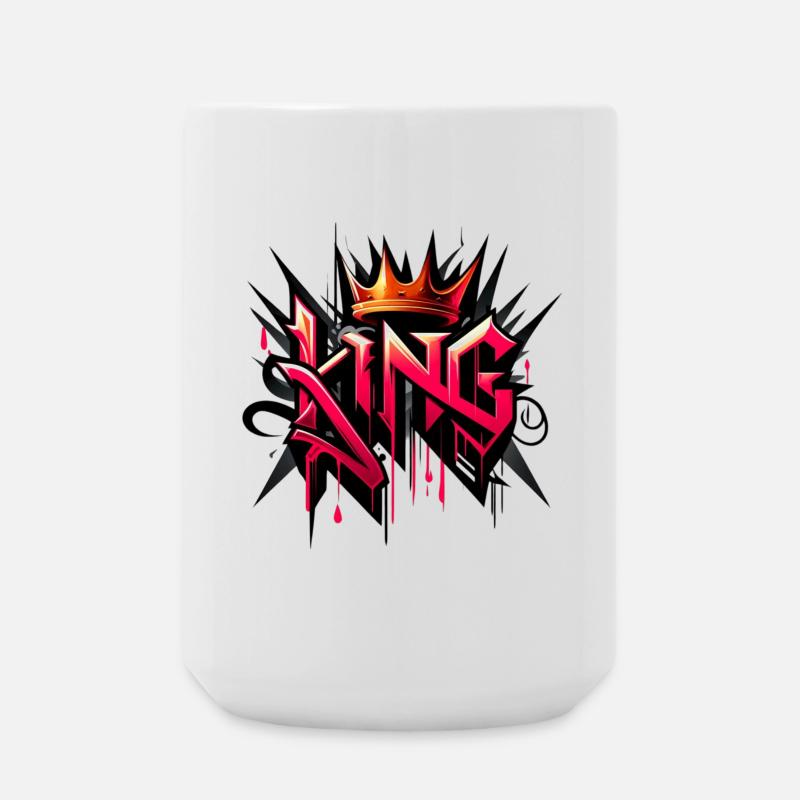 King Graffiti Crown - Large Mug 440 ml - white