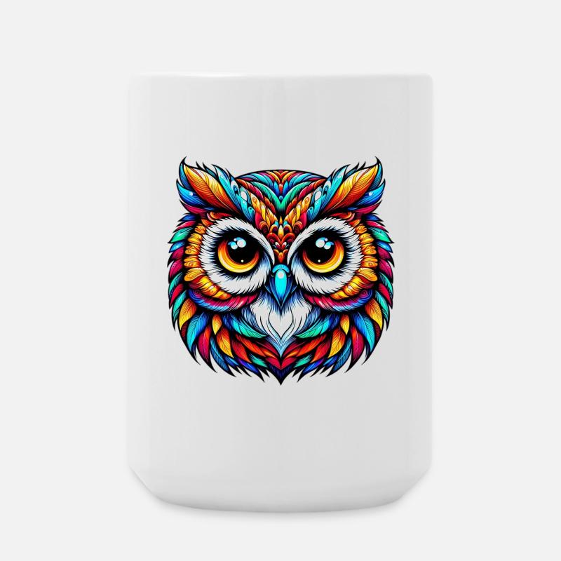 Eule - Große Tasse 440 ml - Weiß
