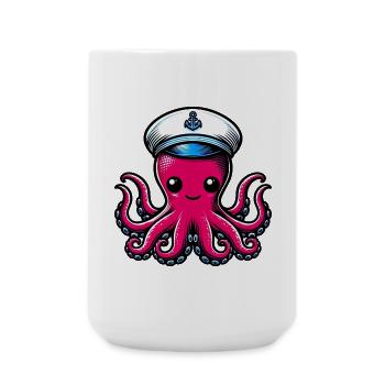 Krake - Große Tasse 440 ml - Weiß - Vorne