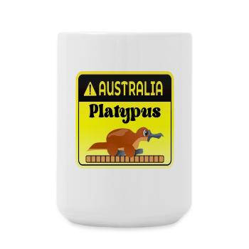 Australia Platypus Warning - Mammals - Large Mug 440 ml - white - Front