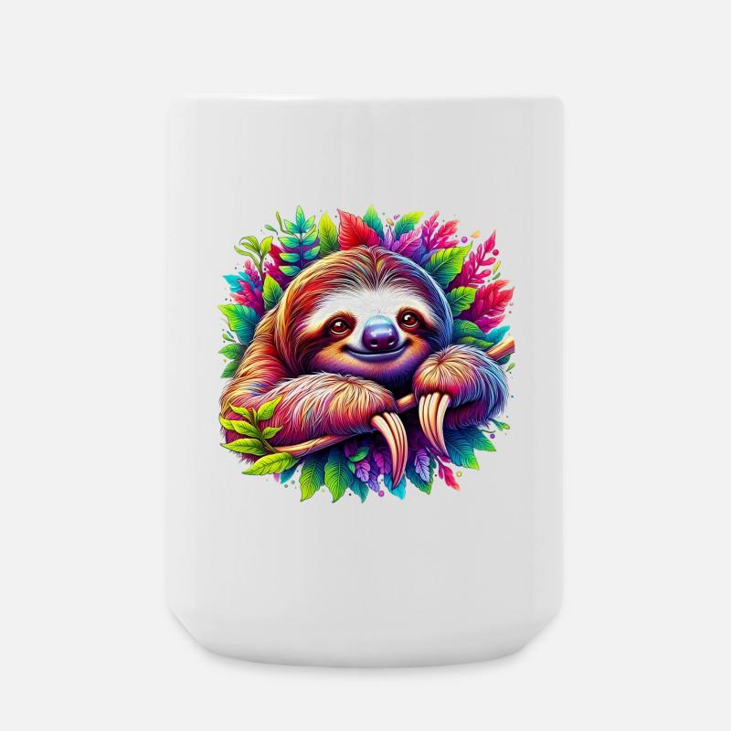 Faultier - Große Tasse 440 ml - Weiß