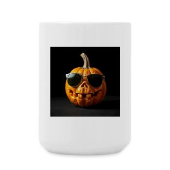 Citrouille avec lunettes de soleil - Grande tasse 440 ml - blanc - Devant
