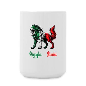 The pride of Rimini Italy flag - Large Mug 440 ml - white - Front