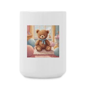 Teddybär Poster, Baby, Kind, Säugling - Große Tasse 440 ml - Weiß - Vorne