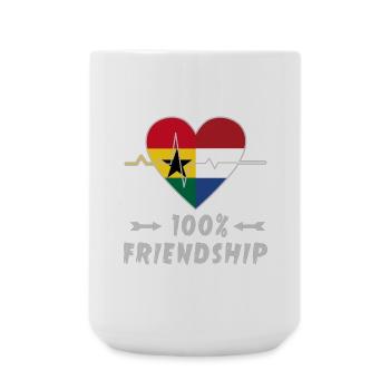 Ghana and Netherlands 100% friendship - Large Mug 440 ml - white - Front