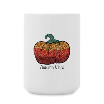 Mandala Autumn Pumpkin Autumn Vibes - Large Mug 440 ml - white - Front