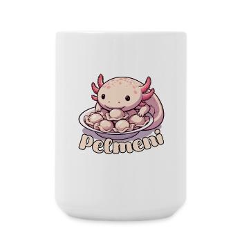 Axolotl Pelmeni Cute Gift - Large Mug 440 ml - white - Front