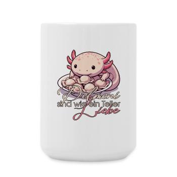 Axolotl Pelmeni Teller Liebe Geschenk - Große Tasse 440 ml - Weiß - Vorne