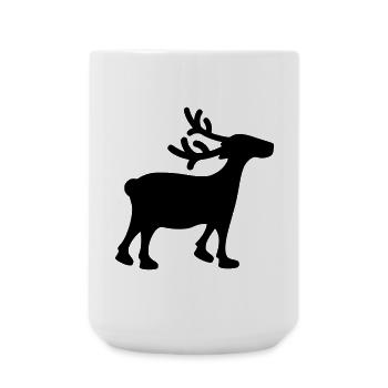 Rentier Xmas 1 - Große Tasse 440 ml - Weiß - Vorne