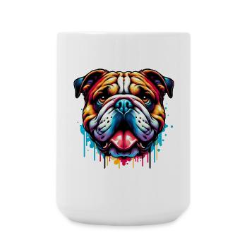 English Bulldog Dog - Large Mug 440 ml - white - Front