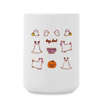 Trick or Treat - Esprits d’animaux de dessin animé mignons - Grande tasse 440 ml - blanc - Devant
