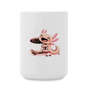 Tasse à café Axolotl Cadeau - Grande tasse 440 ml - blanc - Devant