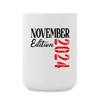 HAPPY 2nd BIRTHDAY NOVEMBER 2024 - Large Mug 440 ml - white - Front