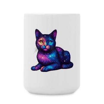 Katze - Große Tasse 440 ml - Weiß - Vorne