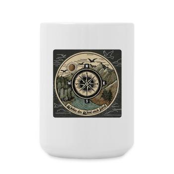 Là où le vent nous emporte – Nature Compass Design - Grande tasse 440 ml - blanc - Devant