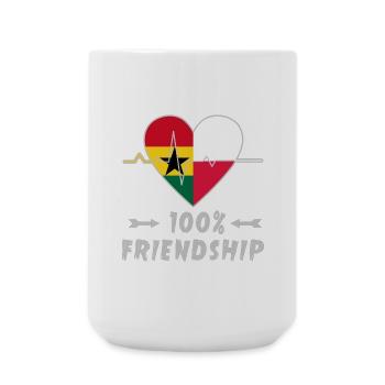 Ghana and Poland 100% friendship - Large Mug 440 ml - white - Front