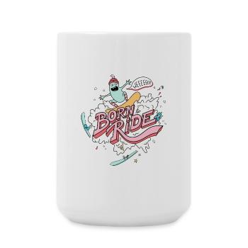 Born To Ride - Snowboard - Large Mug 440 ml - white - Front