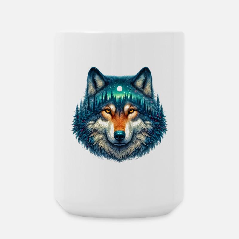 Wolf - Große Tasse 440 ml - Weiß