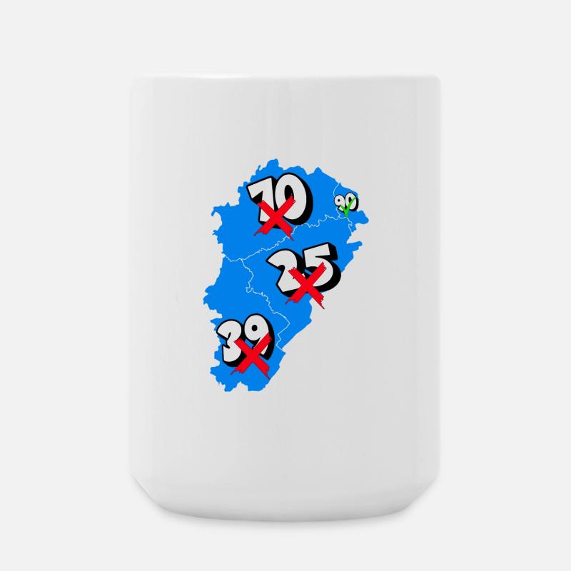 Région franche comté - Grande tasse 440 ml - blanc