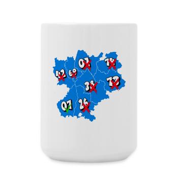 Région rhône alpes - Grande tasse 440 ml - blanc - Devant