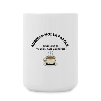 Café à offrir - Grande tasse 440 ml - blanc - Devant