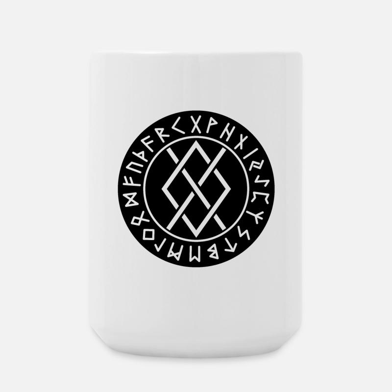 Runes cercle noir de Gungnir - Grande tasse 440 ml - blanc