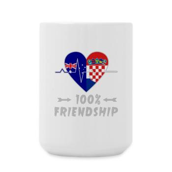 Australia and Croatia 100% friendship - Large Mug 440 ml - white - Front