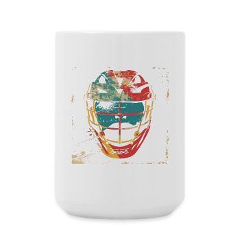 Casque de crosse à l’ancienne - Grande tasse 440 ml - blanc - Devant