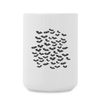 schwarm Fledermäuse, gothic motiv - Große Tasse 440 ml - Weiß - Vorne