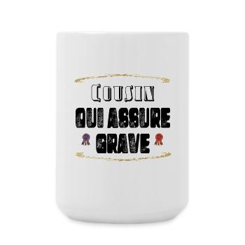 Cousin Qui Assure Grave - Grande tasse 440 ml - blanc - Devant