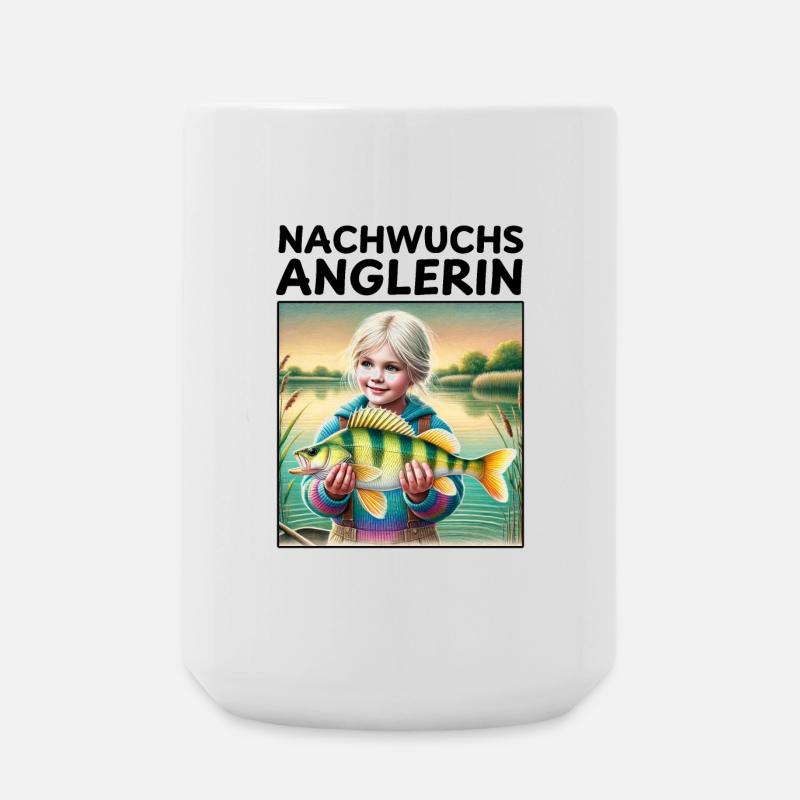 Young angler - Large Mug 440 ml - white