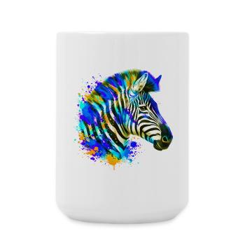 Zebra - Große Tasse 440 ml - Weiß - Vorne