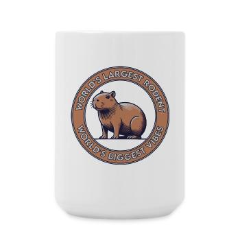 Le plus grand rongeur du monde, les plus grandes vibrations du monde - Grande tasse 440 ml - blanc - Devant