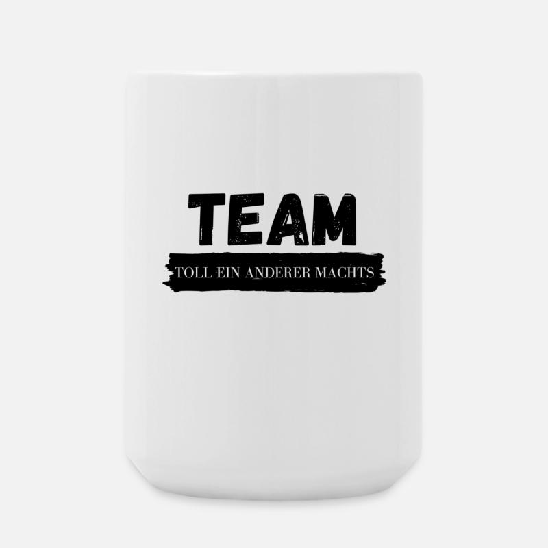 Team Stamp Distressed Block Print - Large Mug 440 ml - white