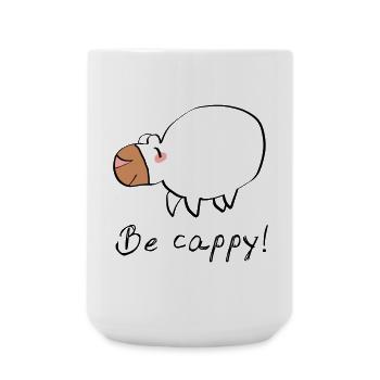 Don't worry - be cappy - Large Mug 440 ml - white - Front