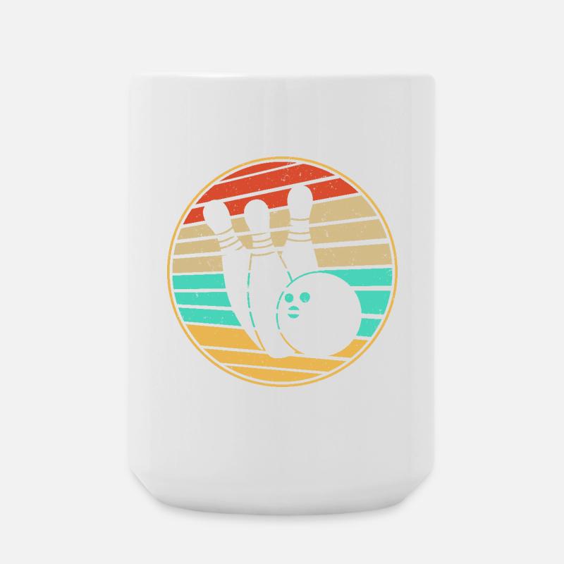 Bowling Retro - Large Mug 440 ml - white