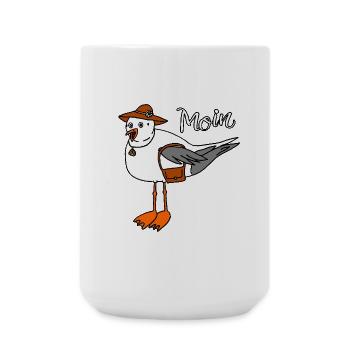 Seagull with Handbag Moin Baltic Sea North Sea Holiday - Large Mug 440 ml - white - Front