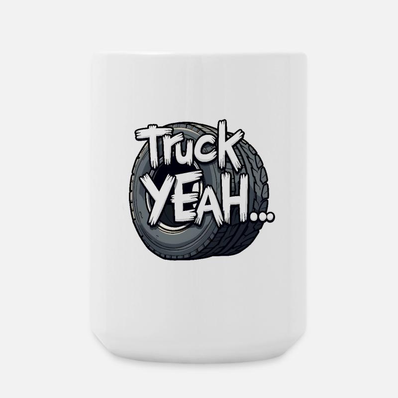 Truck Yeah! - Große Tasse 440 ml - Weiß