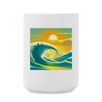Sea Sun - Große Tasse 440 ml - Weiß - Vorne