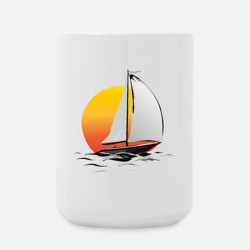 Sailor with sun - Large Mug 440 ml - white