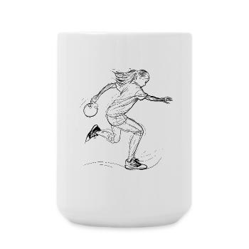 Dessin d’une joueuse melon - Grande tasse 440 ml - blanc - Devant