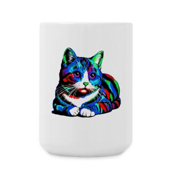 Cat - Large Mug 440 ml - white - Front