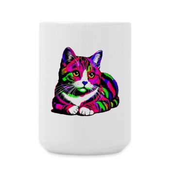 Cat - Large Mug 440 ml - white - Front