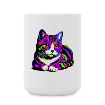 Chat - Grande tasse 440 ml - blanc - Devant