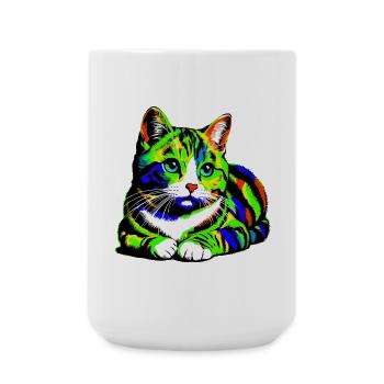 Cat - Large Mug 440 ml - white - Front