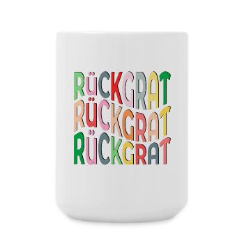 RÜCKGRAT DEMOKRATIE - Große Tasse 440 ml - Weiß - Vorne