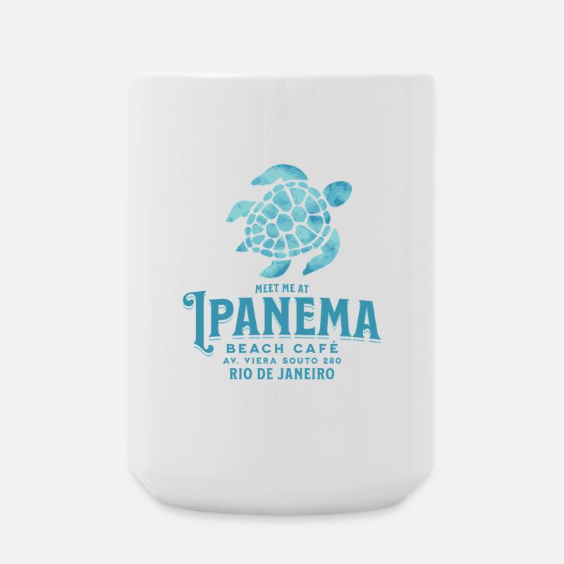 Treffen Sie mich im Ipanema Beach Café - Große Tasse 440 ml - Weiß